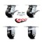 Service Caster 4 Inch Rubber on Steel Caster Brakes/Swivel Locks and 2 Rigid SCC, 2PK SCC-35S420-RSB-SLB-BSL-2-R-2 - alternate 5